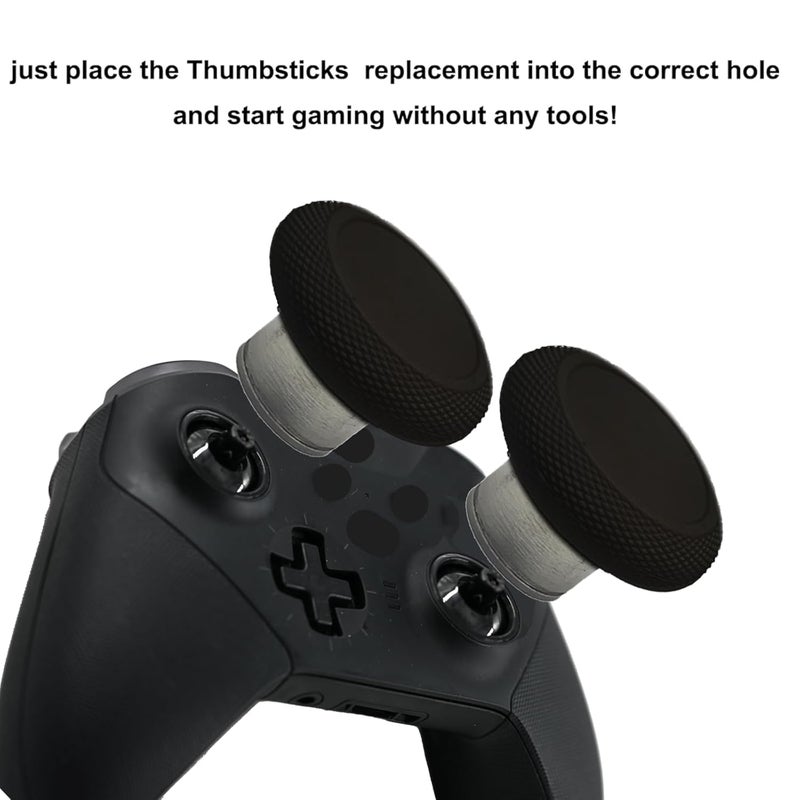 Anglepingping Store 2 Pack Elite 2 Controller Short Thumbsticks Replacement for Xbox Elite Series 2 Controller,0.39in Standard Height Concave Magnetic Analog Short Joysticks for Elite Series 2 Core Controller (Black) - Image 4